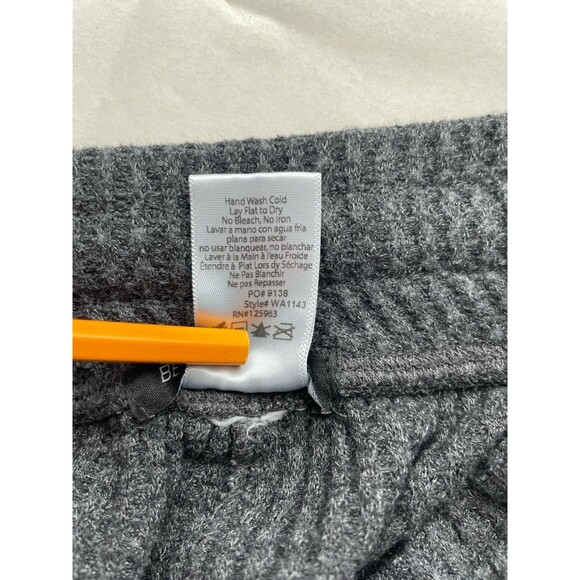 Beyond Yoga Charcoal Gray Waffle Knit Wide Leg Cropped Pants XS Athleisure - Picture 7 of 7
